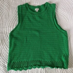 J. Crew Emerald Sleeveless Knit Top